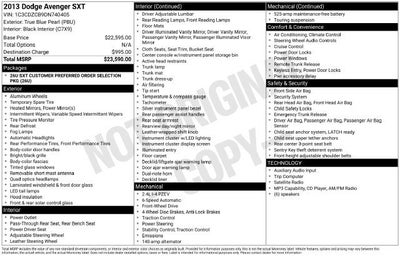 2013 Dodge Avenger SXT