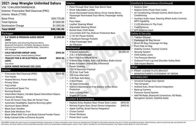 2021 Jeep Wrangler Unlimited Sahara