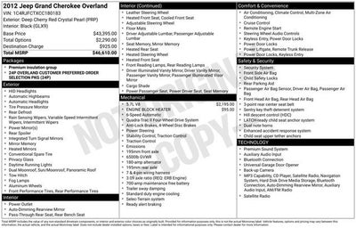 2012 Jeep Grand Cherokee Overland
