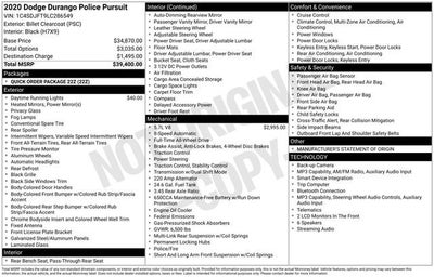 2020 Dodge Durango Pursuit