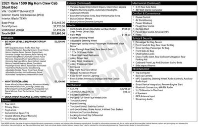 2021 RAM 1500 Big Horn Crew Cab 4x4 5'7" Box