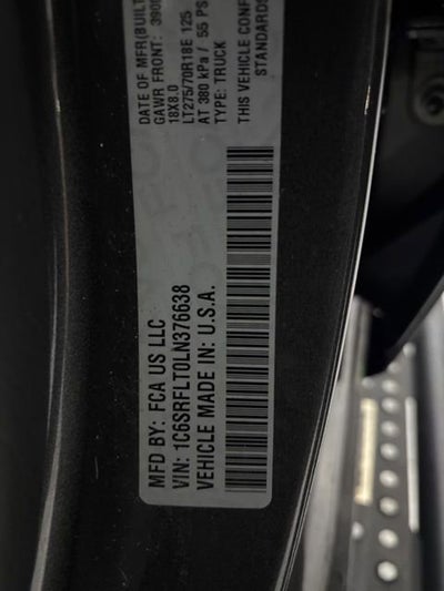 2020 RAM 1500 Rebel Crew Cab 4x4 5'7" Box