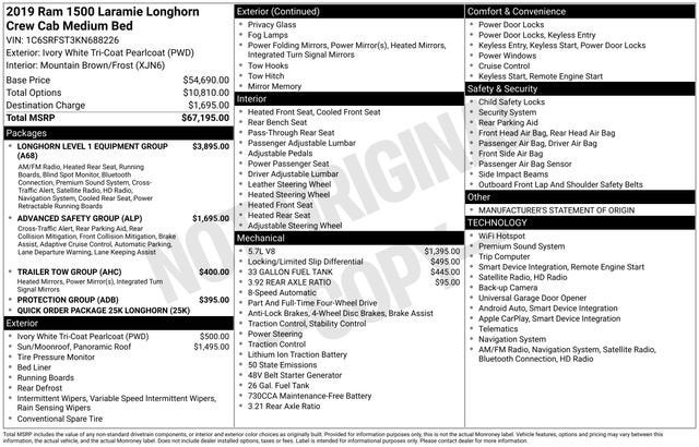 2019 RAM 1500 Longhorn