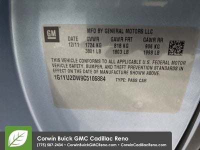 2012 Chevrolet Corvette Grand Sport Z16 Grand Sport w/1LT