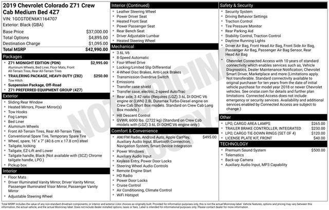 2019 Chevrolet Colorado 4WD Z71