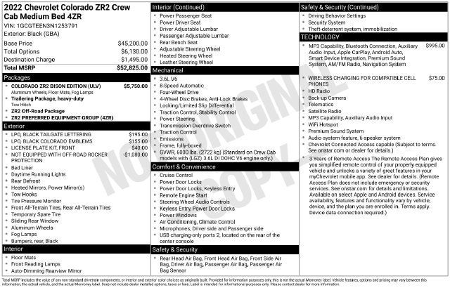 2022 Chevrolet Colorado 4WD ZR2