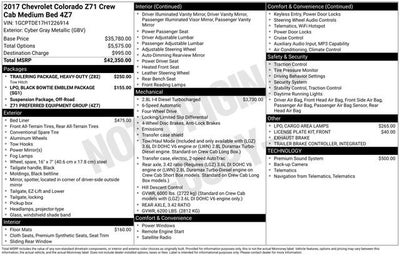 2017 Chevrolet Colorado 4WD Z71