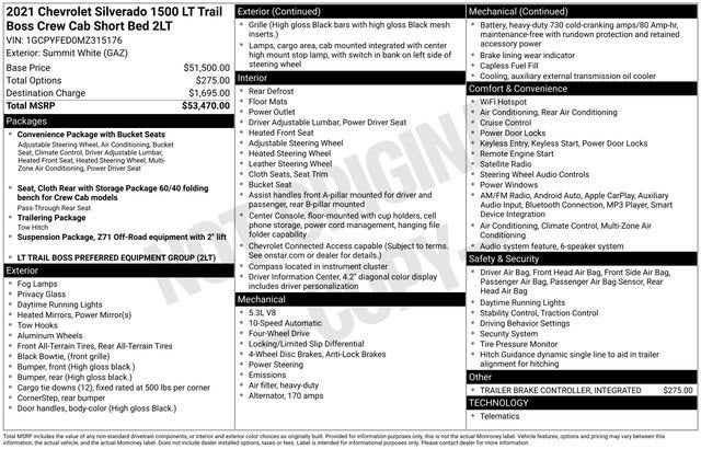 2021 Chevrolet Silverado 1500 LT Trail Boss