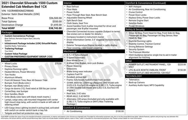 2021 Chevrolet Silverado 1500 Custom