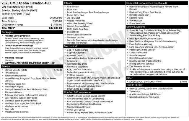2025 GMC Acadia Elevation
