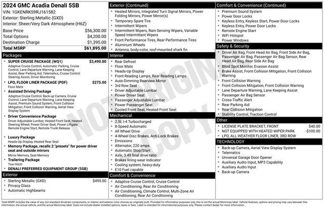 2024 GMC Acadia Denali