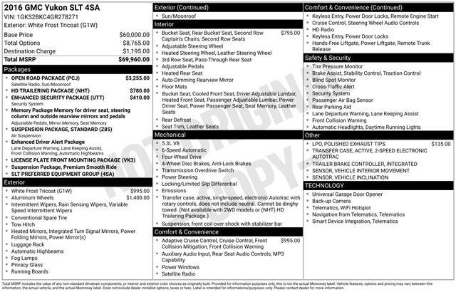 2016 GMC Yukon SLT