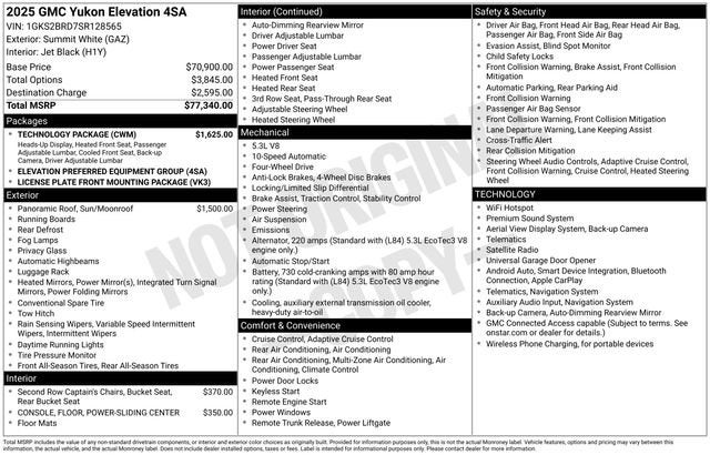 2025 GMC Yukon Elevation