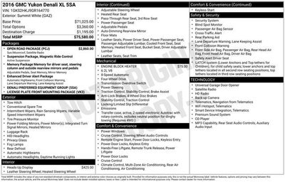 2016 GMC Yukon XL Denali