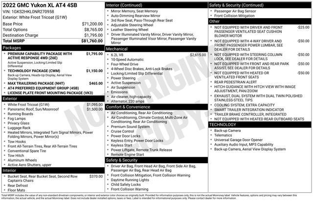 2022 GMC Yukon XL AT4