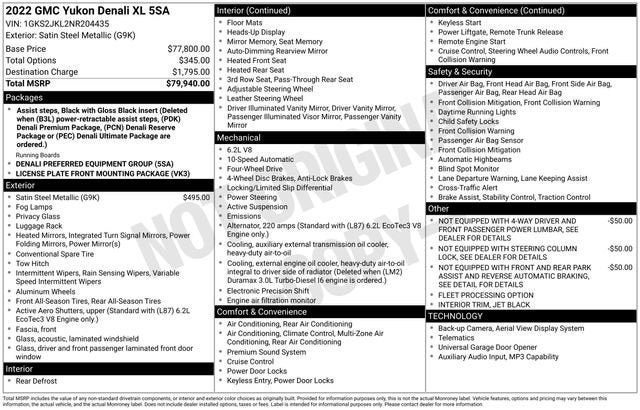 2022 GMC Yukon XL Denali