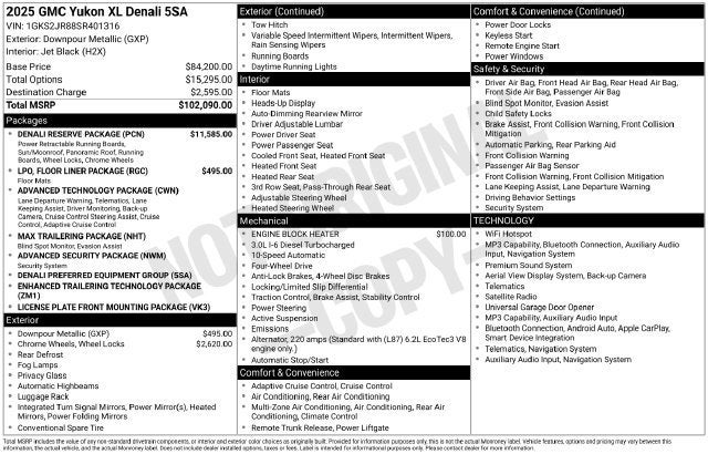 2025 GMC Yukon XL Denali