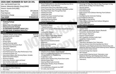 2026 GMC HUMMER EV SUV 2X