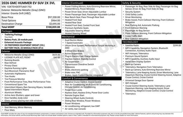 2026 GMC HUMMER EV SUV 2X