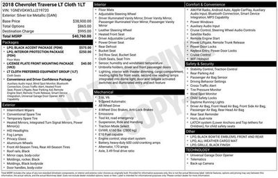 2018 Chevrolet Traverse LT Cloth