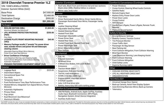 2018 Chevrolet Traverse Premier