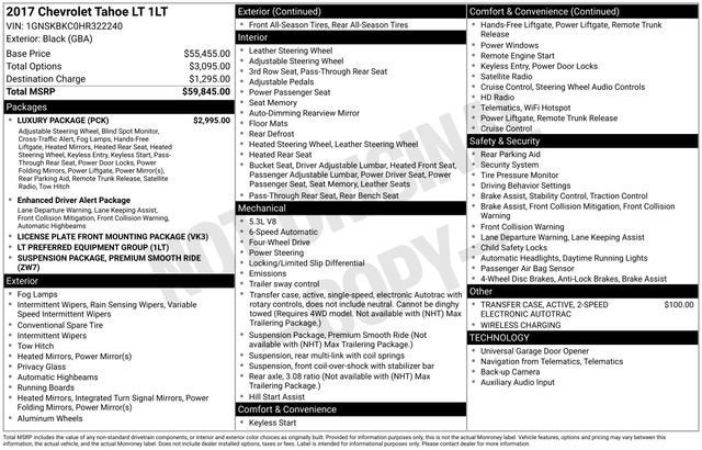 2017 Chevrolet Tahoe LT