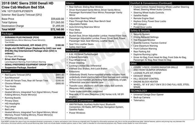2018 GMC Sierra 2500 HD Denali