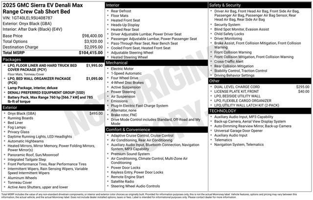 2025 GMC Sierra EV Max Range Denali