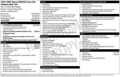 2021 GMC Sierra 2500 HD 4WD Crew Cab Standard Bed