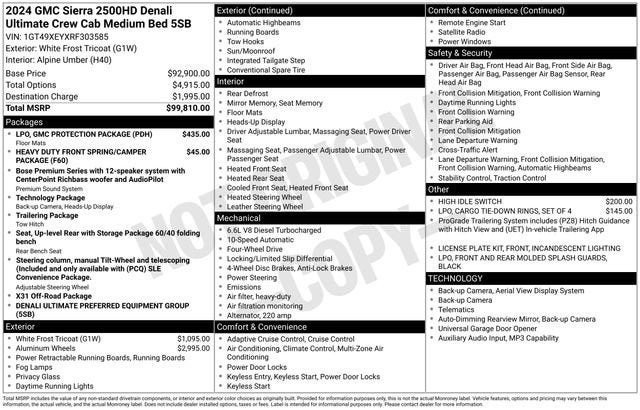 2024 GMC Sierra 2500 HD Denali Ultimate