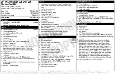 2018 GMC Canyon 2WD SLE