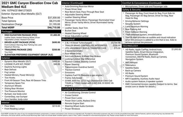 2021 GMC Canyon 4WD Elevation