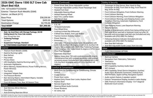 2026 GMC Sierra 1500 SLT