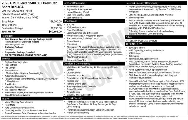 2025 GMC Sierra 1500 SLT