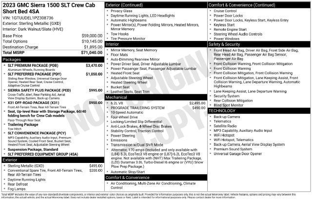 2023 GMC Sierra 1500 SLT