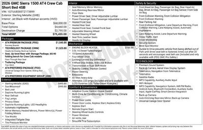 2026 GMC Sierra 1500 AT4