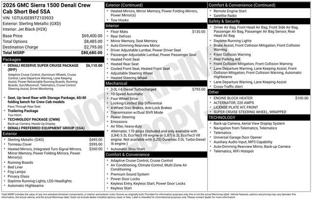 2026 GMC Sierra 1500 Denali