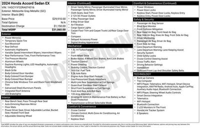 2024 Honda Accord Sedan EX