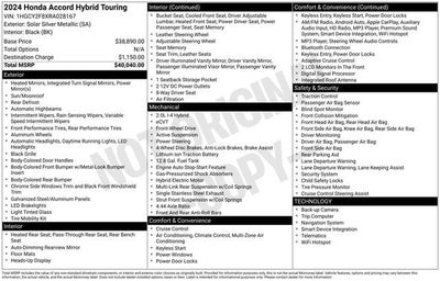 2024 Honda Accord Hybrid Touring