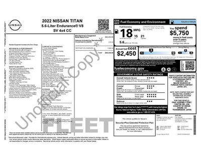 2022 Nissan TITAN Crew Cab SV 4x4