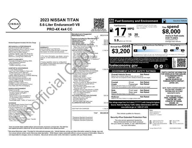 2023 Nissan TITAN Crew Cab PRO-4X 4x4