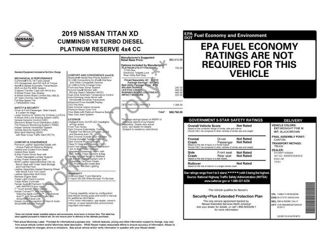 2019 Nissan Titan XD Platinum Reserve
