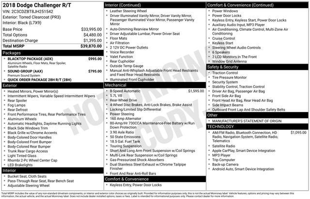 2018 Dodge Challenger R/T