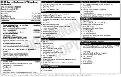 2022 Dodge Challenger R/T Scat Pack Widebody
