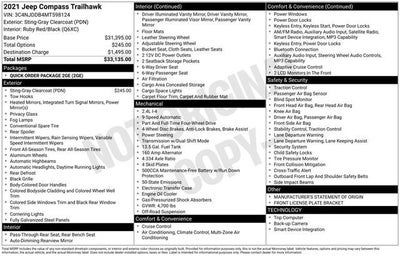 2021 Jeep Compass Trailhawk 4x4