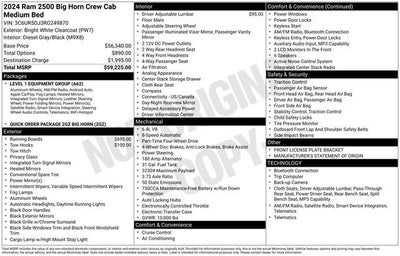 2024 RAM 2500 Big Horn Crew Cab 4x4 6'4" Box