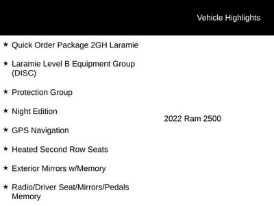 2022 RAM 2500 Laramie Crew Cab 4x4 6'4" Box