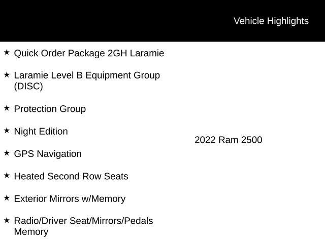 2022 RAM 2500 Laramie Crew Cab 4x4 6'4" Box