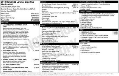 2019 RAM 2500 Laramie Crew Cab 4x4 6'4" Box