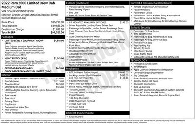2022 RAM 2500 Limited Crew Cab 4x4 6'4" Box